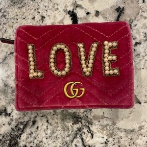 Gucci velvet wallet